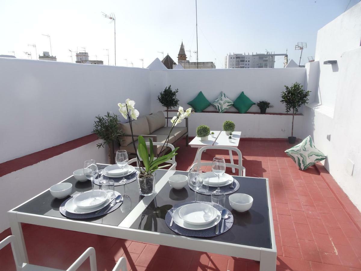 شقة Atico Terraza Cadiz Centro Ascensor Playa De La Caleta المظهر الخارجي الصورة